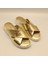 Alessia Gold Deri Comfort Terlik 2