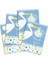 Mavi Renk Baby Stork Baby Shower Teşekkür Zarfı ve Not Seti 8 Adet 2