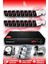 16 Kameralı Kare 16 Dış Kamera Set 100 GB HDD Full Hd Gece Görüşlü Güvenlik Kamerası Sistemi 1