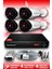 4 Kameralı Uzay 4 Dış Kamera Set Hdd'siz Full Hd Gece Görüşlü Güvenlik Kamerası Sistemi 1