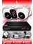 3 Kameralı Kare 2 Iç Kamera Set 1 Tb HDD Full Hd Gece Görüşlü Güvenlik Kamerası Sistemi 1