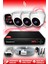 4 Kameralı Panda 3 Iç Kamera Set Hdd'siz Full Hd Gece Görüşlü Güvenlik Kamerası Sistemi 1