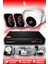 3 Kameralı Kare 1 Iç Kamera Set 500 GB HDD Full Hd Gece Görüşlü Güvenlik Kamerası Sistemi 1