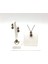 Zirkon Elmas Rengi Oval Otantik Bronz Set 2