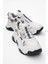 Melina Beyaz Lacivert Kadın Spor Sneakers 1