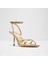 Adrına Sandalet Orta Boy Topuklu Sandalet - Gold 4