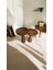 Wood Ahşap 2'li Set Konik Mantar Yan Sehpa Modern Fiskos / Ceviz Renk / Zigon Sehpa Vernikli 2