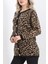 Kahve Leopar Hırka 4