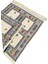 El Dokuma Renkli %100 Yün Kilim 90 x 105 Geometrik Küçük Kilim 5