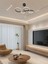 Modern Siyah Yılan Model Kumandalı 3 Renk (Beyaz / Sarı / Günışığı) LED Avize 4