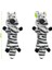 Sesli Zebra Peluş Köpek Oyuncağı 25 cm 1