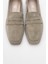 Morne Bej Süet Deri Kadın Loafer Ayakkabı 2