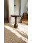 Wood Wooden Ahşap Tekli Konik Mantar Yan Sehpa Modern Ceviz Renk Fiskos 1