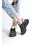 Flexstep Ortopedik Tabanlı Triko Spor Ayakkabı Siyah Gri 5