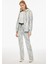 Gianas Regular Fit Soyut Desenli Standart Boy Flair Paça Çok Renkli Kadın Pantolon 4