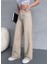 Kadın Yüksek Bel Kar Yıkama Likralı Geniş Paça Palazzo Jeans 2
