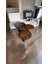 Wood Wooden Ahşap 3’lü Set Fitilli Mantar Yan Sehpa / Ceviz Renk / Zigon Sehpa Vernikli 2