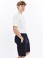 Erkek Basic Regular Fit Tişört Şort Takım Lacivert - Beyaz 2