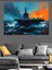 Fırtınada Yalnız Uçak Gemisi Dekoratif Kanvas - Mdf Ahşap Tablo 4