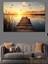 Gün Batımına Iskelesi Dekoratif Kanvas - Mdf Ahşap Tablo 3