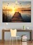 Gün Batımına Iskelesi Dekoratif Kanvas - Mdf Ahşap Tablo 4