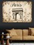 Vintage Paris Zafer Takı Posteri Dekoratif Kanvas - Mdf Ahşap Tablo 3