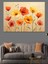 Turuncu Kırmızı Gelincik Çiçekleri Dekoratif Kanvas - Mdf Ahşap Tablo 2