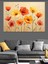 Turuncu Kırmızı Gelincik Çiçekleri Dekoratif Kanvas - Mdf Ahşap Tablo 4