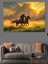 Gün Batımında Koşan Atlar Dekoratif Kanvas - Mdf Ahşap Tablo 1