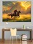 Gün Batımında Koşan Atlar Dekoratif Kanvas - Mdf Ahşap Tablo 2