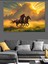 Gün Batımında Koşan Atlar Dekoratif Kanvas - Mdf Ahşap Tablo 3