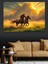 Gün Batımında Koşan Atlar Dekoratif Kanvas - Mdf Ahşap Tablo 4