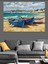 Deniz Kenarında Renkli Kayıklar Dekoratif Kanvas - Mdf Ahşap Tablo 1