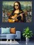 Gitar Çalan Mona Lisa Dekoratif Kanvas - Mdf Ahşap Tablo 2