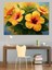 Büyük Yapraklı Sarı Çiçek Dekoratif Kanvas - Mdf Ahşap Tablo 4