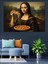 Pizza Yiyen Mona Lisa Dekoratif Kanvas - Mdf Ahşap Tablo 5