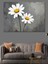 Beton Üstü Papatya Çiçeği Dekoratif Kanvas - Mdf Ahşap Tablo 3