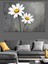 Beton Üstü Papatya Çiçeği Dekoratif Kanvas - Mdf Ahşap Tablo 5