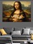 Kedi Tutan Mona Lisa Versiyonu Dekoratif Kanvas - Mdf Ahşap Tablo 3