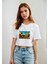 Breaking Bad / Rick And Morty Crop Tişört - Beyaz 2