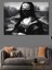 Maskeli Mona Lisa Figürü Dekoratif Kanvas - Mdf Ahşap Tablo 1