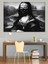 Maskeli Mona Lisa Figürü Dekoratif Kanvas - Mdf Ahşap Tablo 2