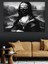 Maskeli Mona Lisa Figürü Dekoratif Kanvas - Mdf Ahşap Tablo 4
