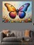 Renkli Kanatlı Büyük Kelebek Dekoratif Kanvas - Mdf Ahşap Tablo 1