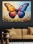Renkli Kanatlı Büyük Kelebek Dekoratif Kanvas - Mdf Ahşap Tablo 4