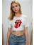 The Rolling Stones Crop Tişört - Beyaz 2