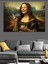 Kahve Içen Mona Lisa Dekoratif Kanvas - Mdf Ahşap Tablo 3