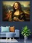 Kahve Içen Mona Lisa Dekoratif Kanvas - Mdf Ahşap Tablo 5