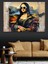 Güneş Gözlüklü Mona Lisa Dekoratif Kanvas - Mdf Ahşap Tablo 1