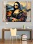 Güneş Gözlüklü Mona Lisa Dekoratif Kanvas - Mdf Ahşap Tablo 4